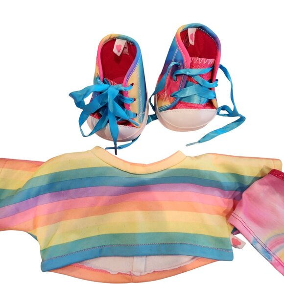 Build A bear Rainbow Troll Clothing lot High tops - Picture 2 of 4